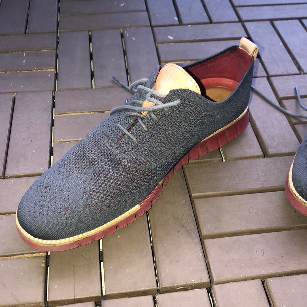 Men’s Cole Haan Knit Winterized Oxfords Grey 11M